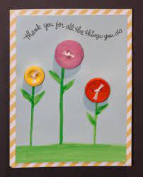 Briefly mention the specific gift. Button Flowers Make A Cute Thank You Card Cute Thank You Cards Handmade Thank You Cards Cards Handmade