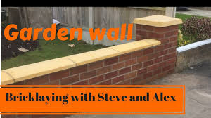 In some places, the drip edge had almost completely worked its way out of the wall. Bricklaying New Garden Wall Part 1 Main Wall Pillars And Copings Youtube