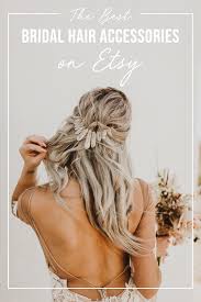 Ribbons are practically made for brides who want a braided hairstyle, and can be worn in long or short hair. The Best Bridal Hair Accessories On Etsy Junebug Weddings