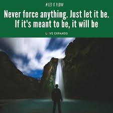 It is difficult, but not impossible, to conduct strictly honest business. Never Force Anything Just Let It Be If It S Meant To Be