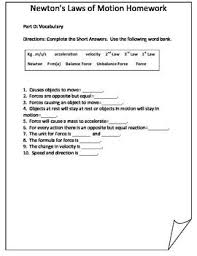 Newton S Three Laws Of Motion Homework Newtons Third Law Of Motion Newtons Third Law Newtons Laws Of Motion
