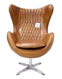The barrel design features pocket coil seat system for comfort all around. Aviator Retro Swivel Egg Vintage Tan Distressed Leather Armchair Vintage Avaitor Chair By Desginer Sofas For You