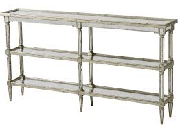 Silver leaf is a metal material used to craft various items. Theodore Alexander Antique Trellis Mirrored Silver Leaf 67 Wide Rectangular Console Table Tal5350001