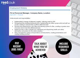 Writing a great resume is a crucial step in your job search. Free Cv Template Uk Cv Format Examples Reed Co Uk