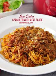 Slow Cooker Spaghetti With Meat Sauce Slow Cooker Spaghetti Slow Cooker Spaghetti Sauce Slow Cooker Pasta