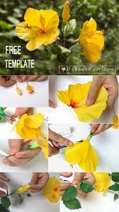 Jun 11, 2018 · paper flower pdf printable templates and svg cut file option with instructions. How To Make Hibiscus Paper Flower With Free Templates Easy To Follow