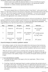 experiment 2 3 qualitative analysis of metal ions in