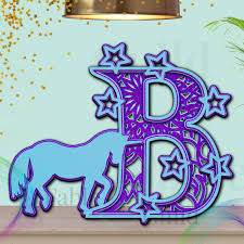 Download Buy 3d Svg Cricut Unicorn Letter N Cut File Fable Guild