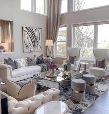 Cozy Modern Glamour White Living Room Decor With White Tufted Sofa Glamour Living Room White Living Room Decor Romantic Living Room