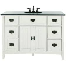 Black And White Marble Vanity Tops Home Decorators Collection Artisan 48 In W Vanity In White With Vanity Top In Natural Black With White Basin