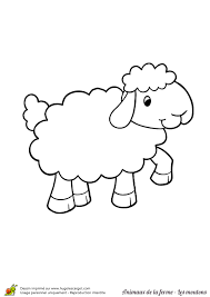 Coloriage animaux de la ferme joli mouton sur Hugolescargot.com