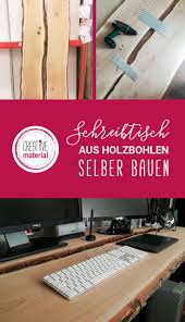 Diy Schreibtisch Aus Holzbohlen Selber Bauen Schreibtisch Selber Bauen Diy Schreibtisch Selber Bauen