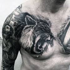 75 Insane Tattoos For Men Masculine Ink Design Ideas Lion Chest Tattoo Mens Lion Tattoo Tattoos For Guys