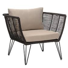 Wrought Studio Deanne Metal And Woven Rope Barrel Chair Wayfair Metal Lounge Chairs Black Lounge Chair Outdoor Chairs