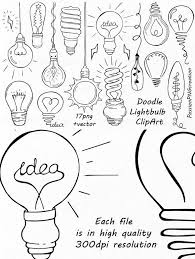 Doodle Light Bulb Clipart Doodles Doodle Drawings Bullet Journal Doodles