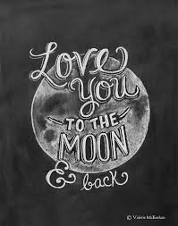 Love You To The Moon And Back Print Chalkboard Art By Lilyandval 29 00 Chalkboard Art Print Chalkboard Art Quotes