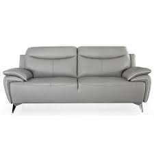 2 coussins (65x38 cm) et 2 coussins (80x48 cm). Canape 3 Places Cuir Mael Gris Habillage Canape Cuir Gris Achat Vente Canape Sofa Divan Soldes Sur Cdiscount Des Le 20 Janvier Cdiscount