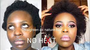 Use moisturizers to protect your hair from heat tools. How I Straighten My Thick 4c Natural Hair Without Heat Youtube