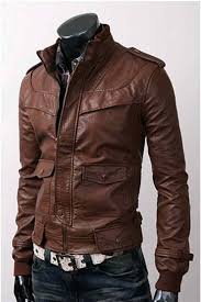 Mens Slim Fit Hand Made Korean Style Brown Leather Jacket Fashion Brown Leather Jacket Men Dark Brown Leather Jacket Leather Jacket Black