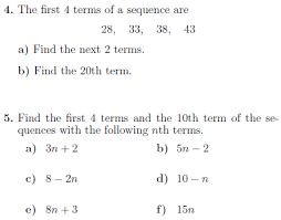 Sequences Worksheet With Solutions Worksheets Math Worksheet Solutions