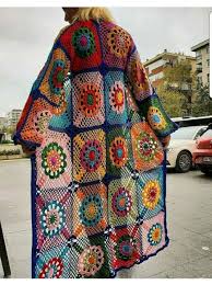 Zara Cok Renkli Hirka Yeni Etiketli Online Satin Al Orgu Battaniye Tig Buyukanne Kareleri