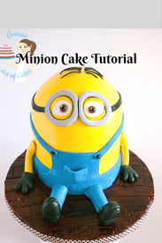Cut the remaining 2 pieces of cake ball into two pieces and use them to create legs and feet for the minion. Minion Cake Tutorial Veena Azmanov