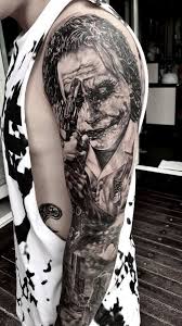 Black And Grey Tattoo Sleeve Filler Black And Grey Joker Tattoo Joker Tattoo Joker Tattoo Design Black And Grey Tattoos