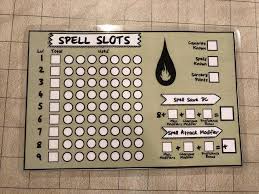 Dnd 5e Spell Slot Cards Dnd Spell Cards Dnd Dungeons And Dragons Homebrew