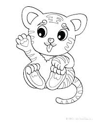 Picture of tiger for colouring johnsimpkins com. Baby Tiger Coloring Pages Cute White Animal Coloring Pages Baby Wild Animals Cute Coloring Pages