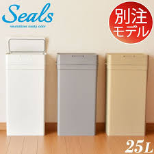 楽天市場 ゴミ箱 密閉ダストボックス スリム ふた付き おしゃれ 白 ホワイト 25l 25リットル 北欧 薄型 インテリア雑貨 ごみ箱 生ごみ 生ゴミ オムツ おむつ 分別 キッチン 30l袋可 30リットル袋可 約幅15cm 約幅20cm シンプル ゴミ袋が見えない seals シールズ 25 lbd