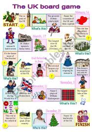 Another Board Game On The Topic The Uk This Time The Questions Are More Challenging There Are 7 Categories General Uk Board Teaching Geography Board Games