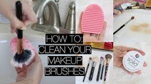 Rinse with clean water and carefully squeeze the water out. How I Clean My Makeup Brushes Spot Cleaning Youtube