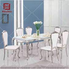 Includes extension table and 6 bent slat dining side chairs. China Home Living Room Furniture Dining Table Set 6 Chairs With Glass Top China Living Room Furniture Table Set 6 Chairs
