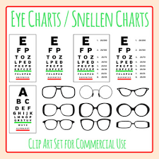 Eye Charts Glasses Vision Snellen Charts Clip Art For Commercial Use