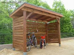 木製 サイクルポート 自転車置き場 屋根付き 駐輪場 カーポート オーダー製作 noriru free craft ご依頼製作作品集 outdoor bike storage shed homes backyard patio designs