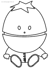 Color them in these simple south park coloring pages ! South Park Color Page Cartoon Characters Coloring