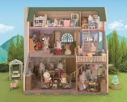 Sylvanian Families Green Hill House Oakwood Manor Ha 35 Epoch Calico Critters Sylvanian Families Sylvanian Families House House On A Hill