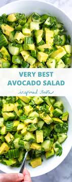 Very Best Avocado Salad Recipe Avocado Salad Recipes Healthy Recipes Delicious Salads