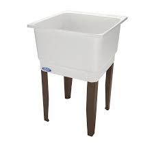 basin white freestanding laundry sink