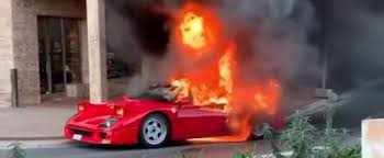 This is a bespoke slingshot. On Enzo S Birthday A Ferrari F40 Spontaneously Burned To A Crisp In Monaco Autoevolution