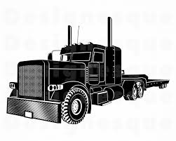 Free Free 191 Outline Semi Truck Svg SVG PNG EPS DXF File