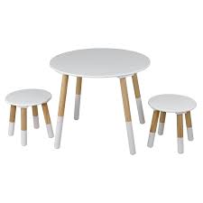 Explore our unique collection of coffee tables & quirky furniture, bursting with original & exquisite ideas to enhance your fabulous home. Kids Round Table With 2 Stools White And Oak Homebase