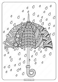 The children can color the picture as per creativity. Printable Rain Drops With Umbrella Coloring Page