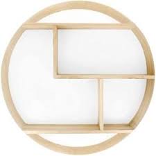 Grande Etagere Murale Ronde Scandinave En Bois Fond Blanc Etagere Murale Ronde Parement Mural Etageres Murales