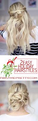 The second is a rope braided ponytail that is as beautiful as it is simple, you are sure to stand out at any party. 2 Easy Holiday Hairstyles Twist Me Pretty
