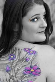 Ashley Hulse color splash Tattoo.