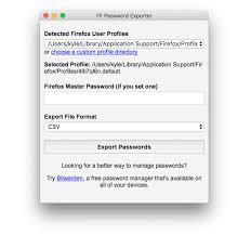 Ff Password Exporter Easily Export Your Passwords From Firefox Preservacao