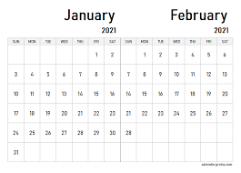 Find printable monthly calendar on category printable calendars. Printable Calendar January February 2021 Template Holidays Festivals Printable Calendar Calendar Free Calendar Template