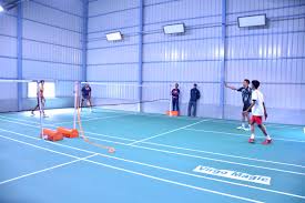 Synthetic Badminton Courts At Namma Shuttle Bangalore Book This Venue On Playo Badminton Court Badminton Shuttle Badminton