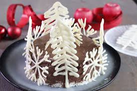 Gateau De Noel Au Chocolat Blanc Noix De Coco Et Noir Absolu